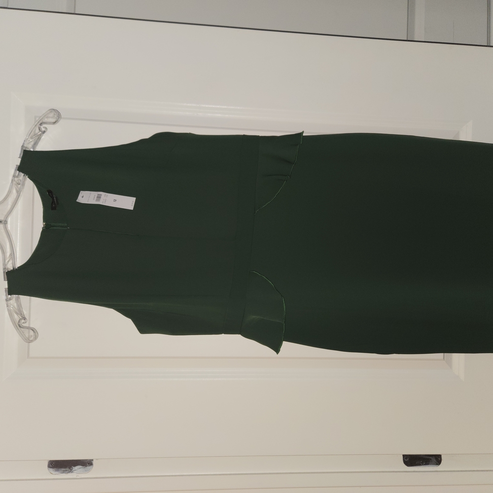 Ann Taylor Green Halter Sheath Midi Dress